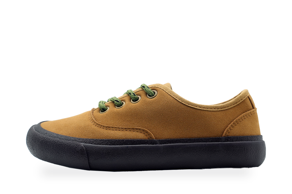 Tan Canvas Skate Sneaker with Contrast Laces - view 1