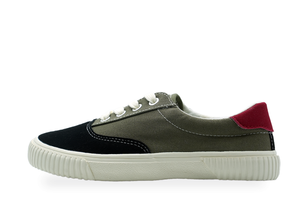Olive & Black Canvas Skate Sneaker - view 1