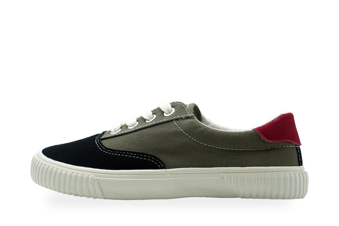 Olive & Black Canvas Skate Sneaker - view 1