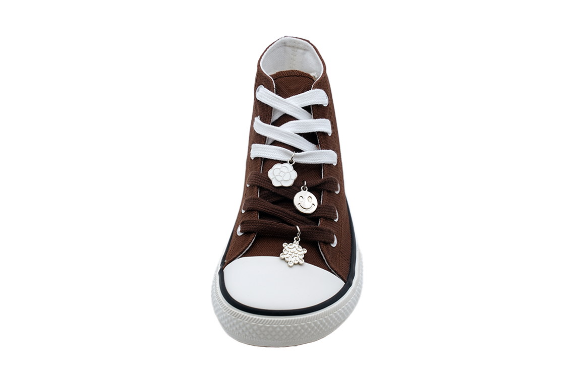 Girls' Burgundy High-Top Canvas Sneaker - view 2