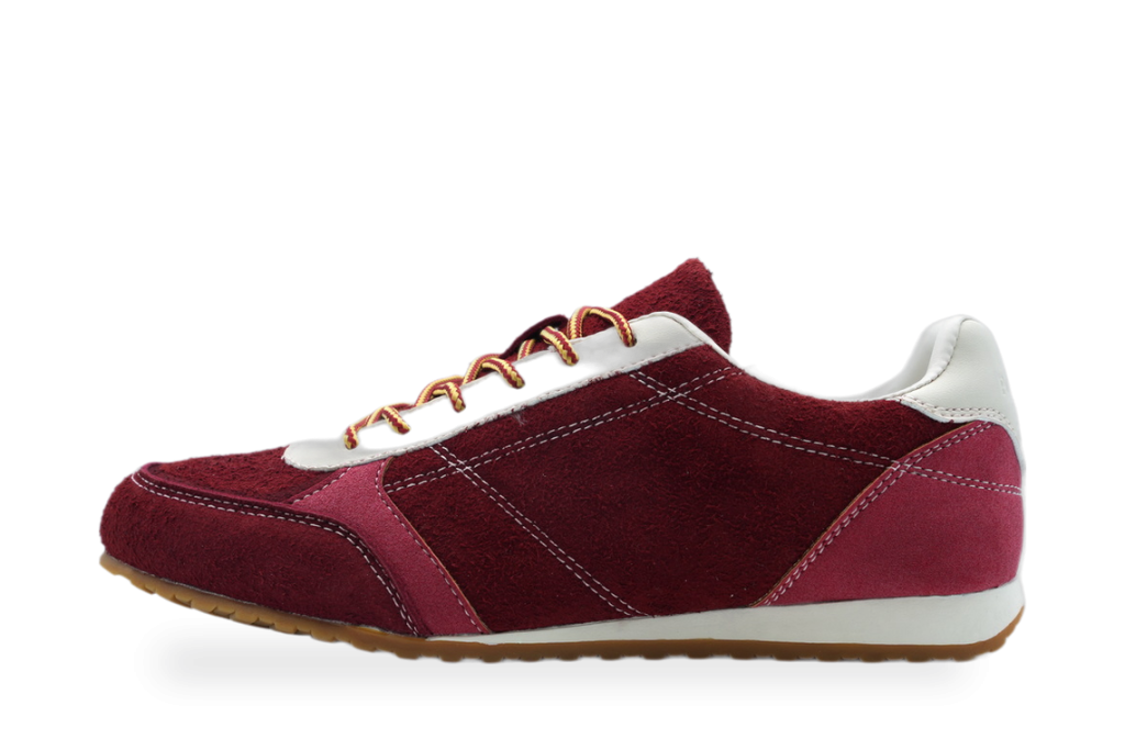 Burgundy Suede Retro Sneaker