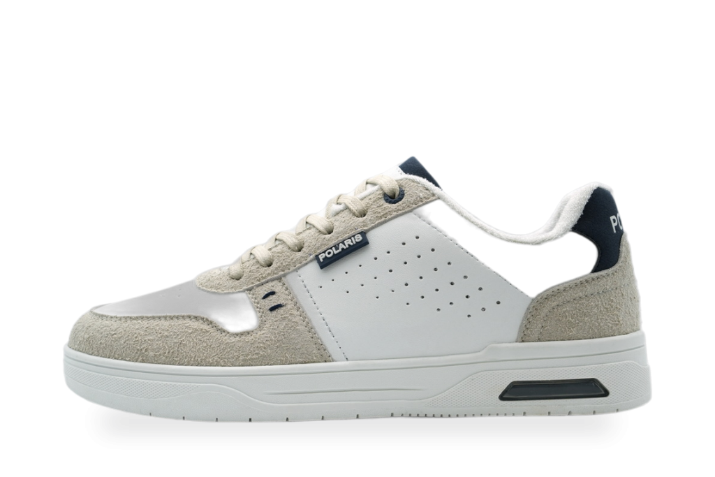 White & Grey Court Sneaker