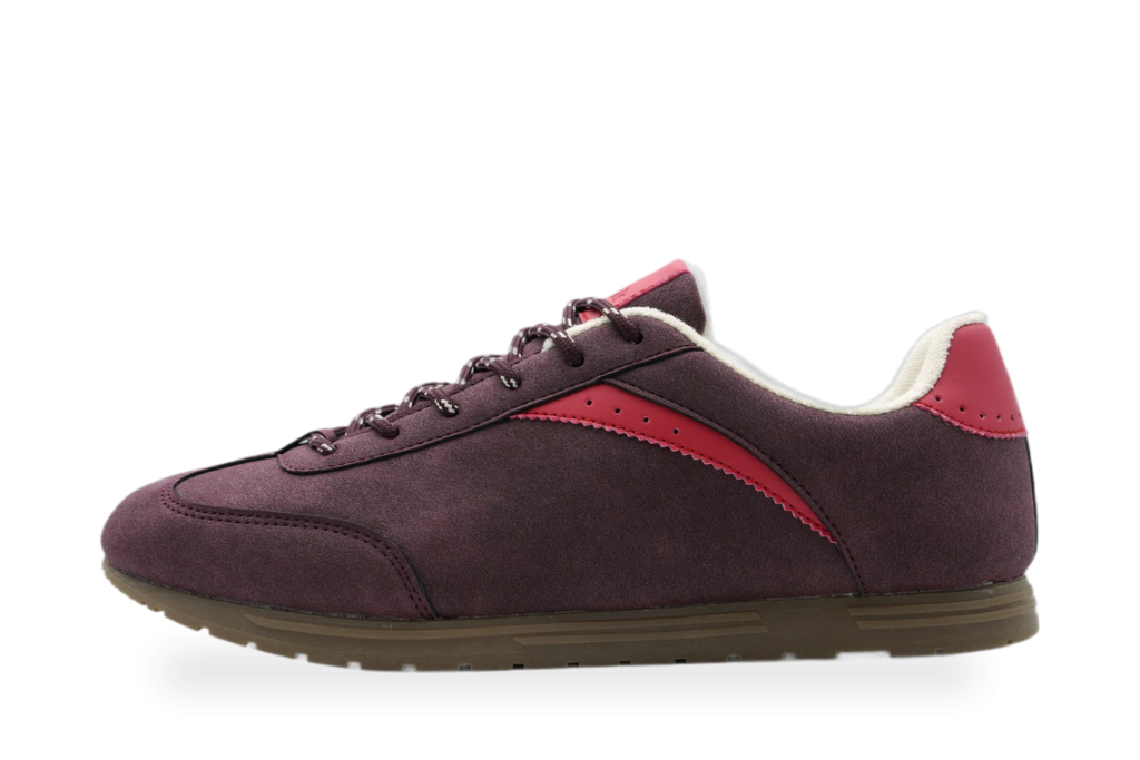 Burgundy Suede Retro Running Shoe