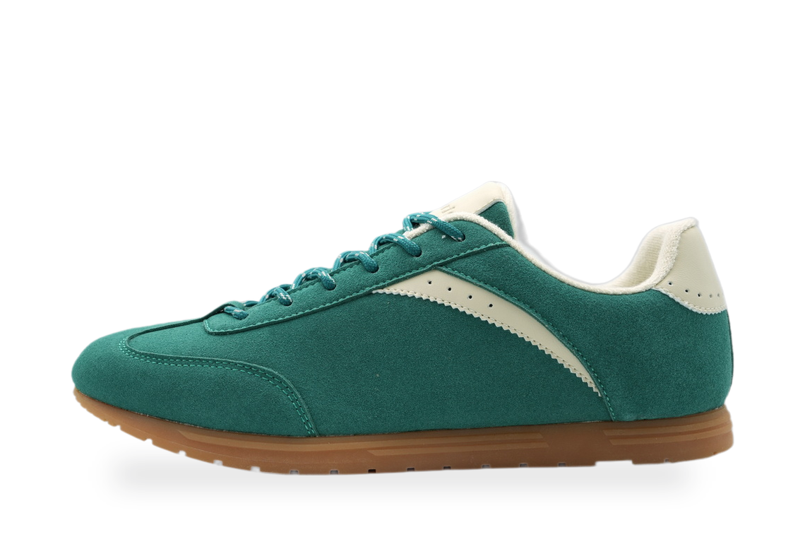 Teal Suede Retro Running Shoe