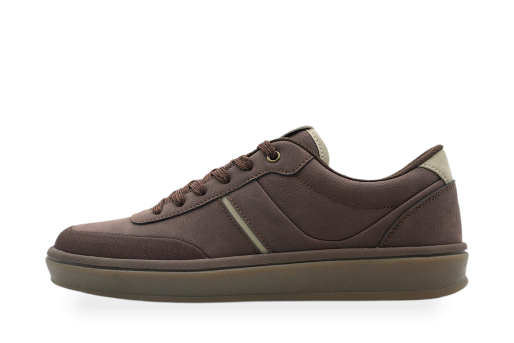 Brown Nubuck Low-Top Sneaker