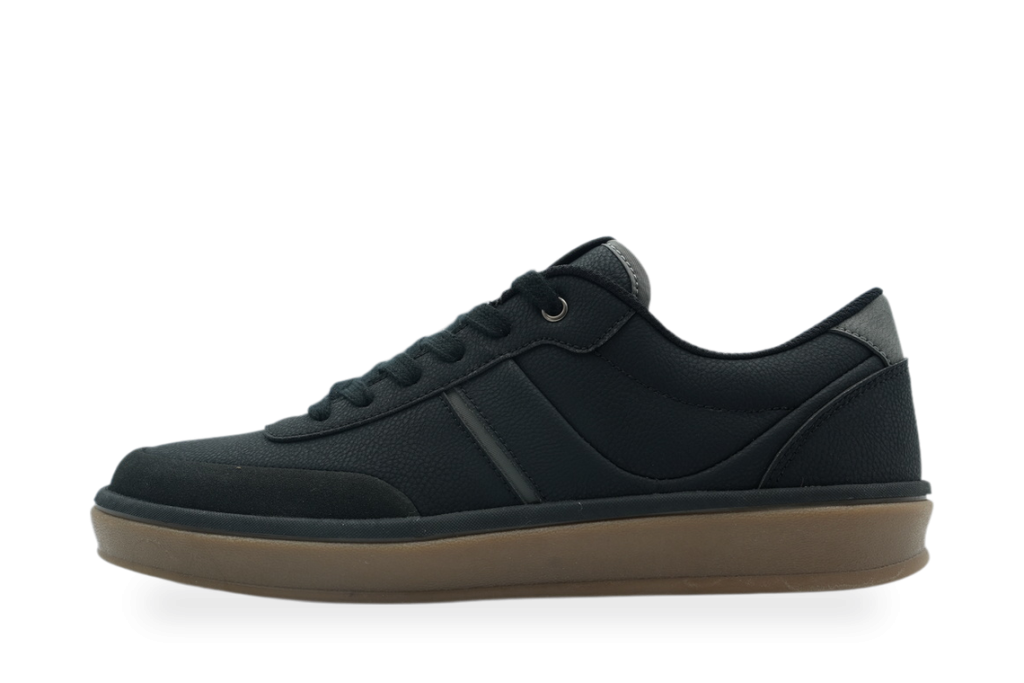Black Nubuck Low-Top Sneaker