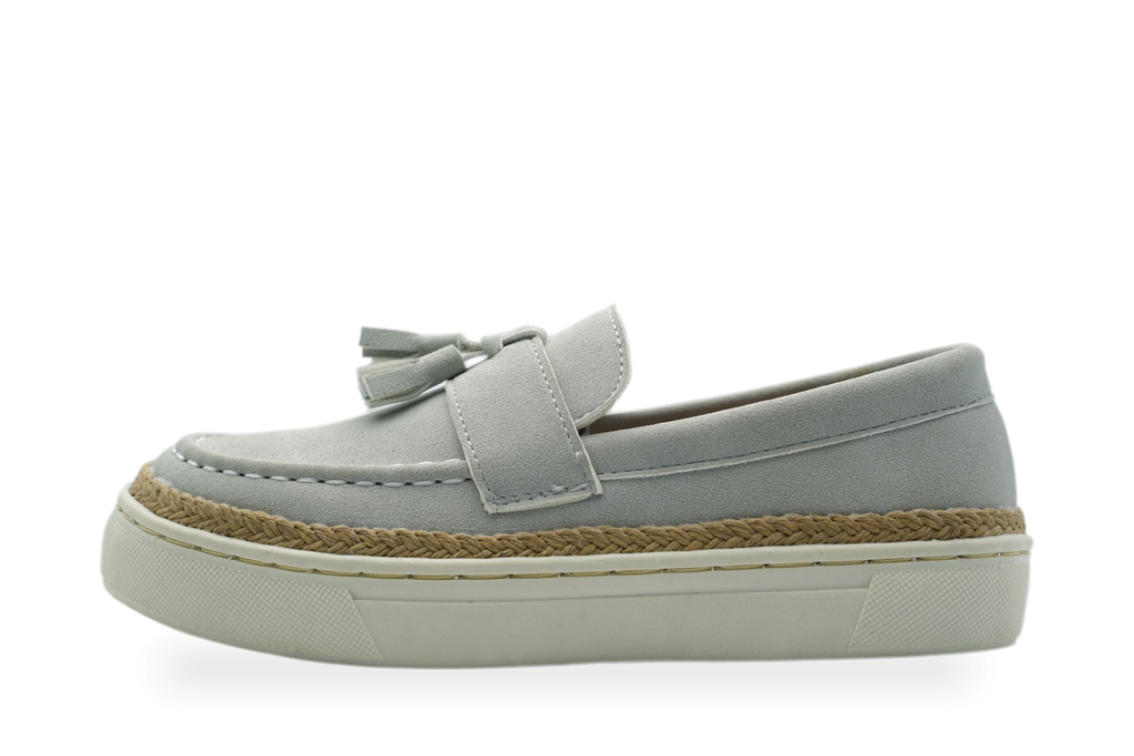 Kids' Grey Bow Platform Loafer