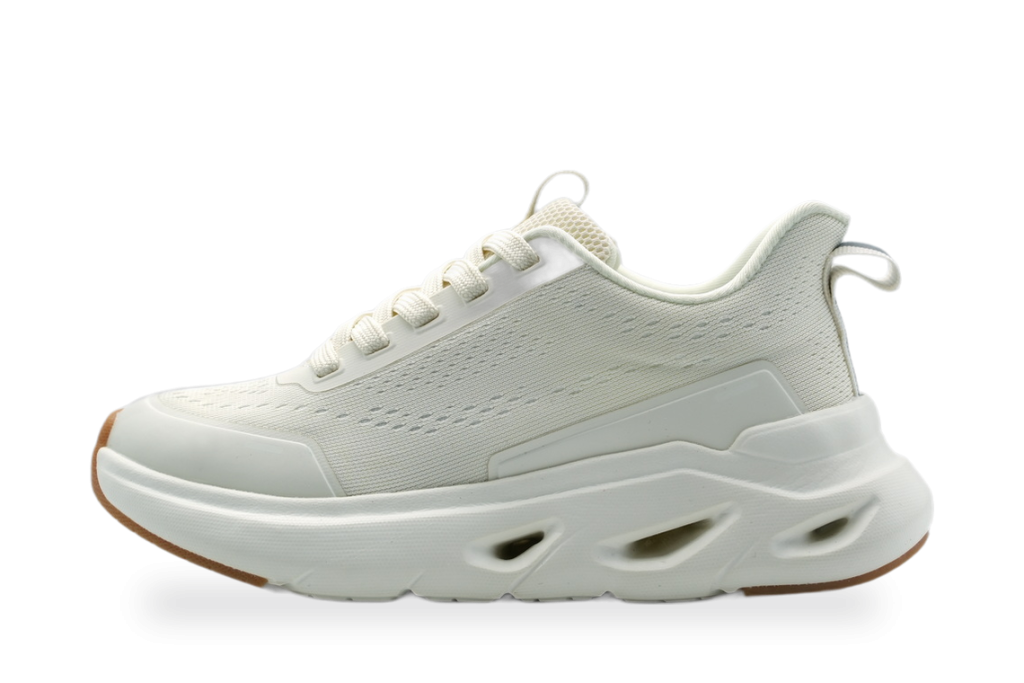 Kids' White Chunky Lace-Up Sneaker